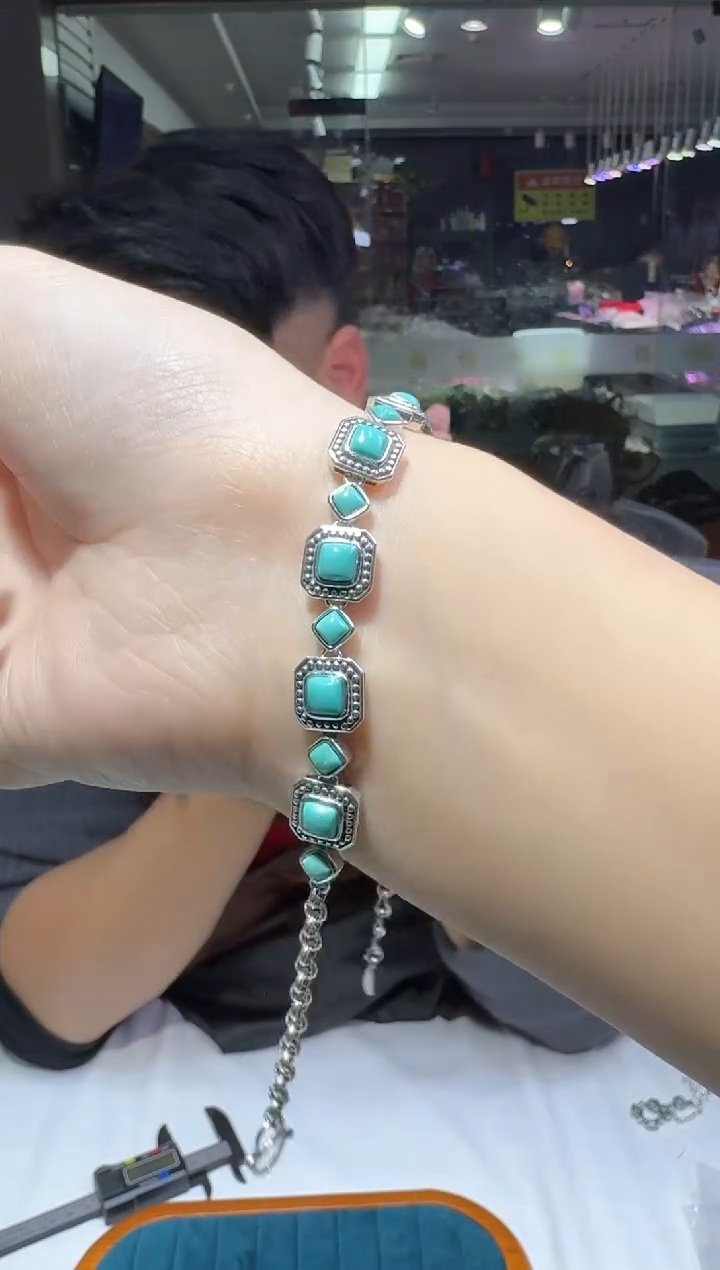 【闪购商品】绿松石手链银S925镶嵌多样性发一件 324