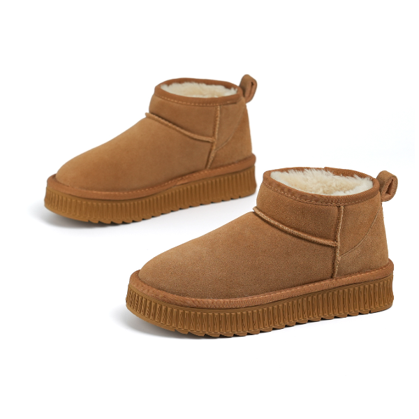 时尚雪地靴棉鞋厚底2025新款冬季加绒女鞋防寒保暖毛毛鞋子3803