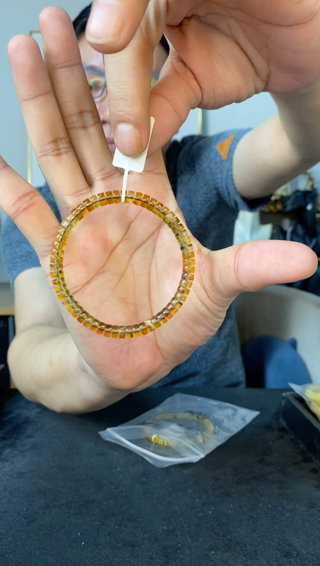 【闪购商品】琥珀手串未镶嵌6mmm药片微瑕