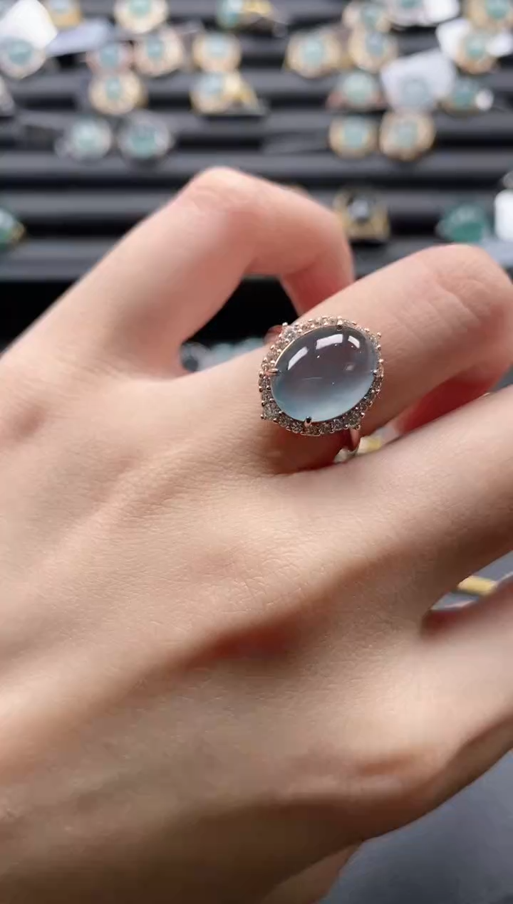 【闪购商品】翡翠戒指银S925镶嵌51151