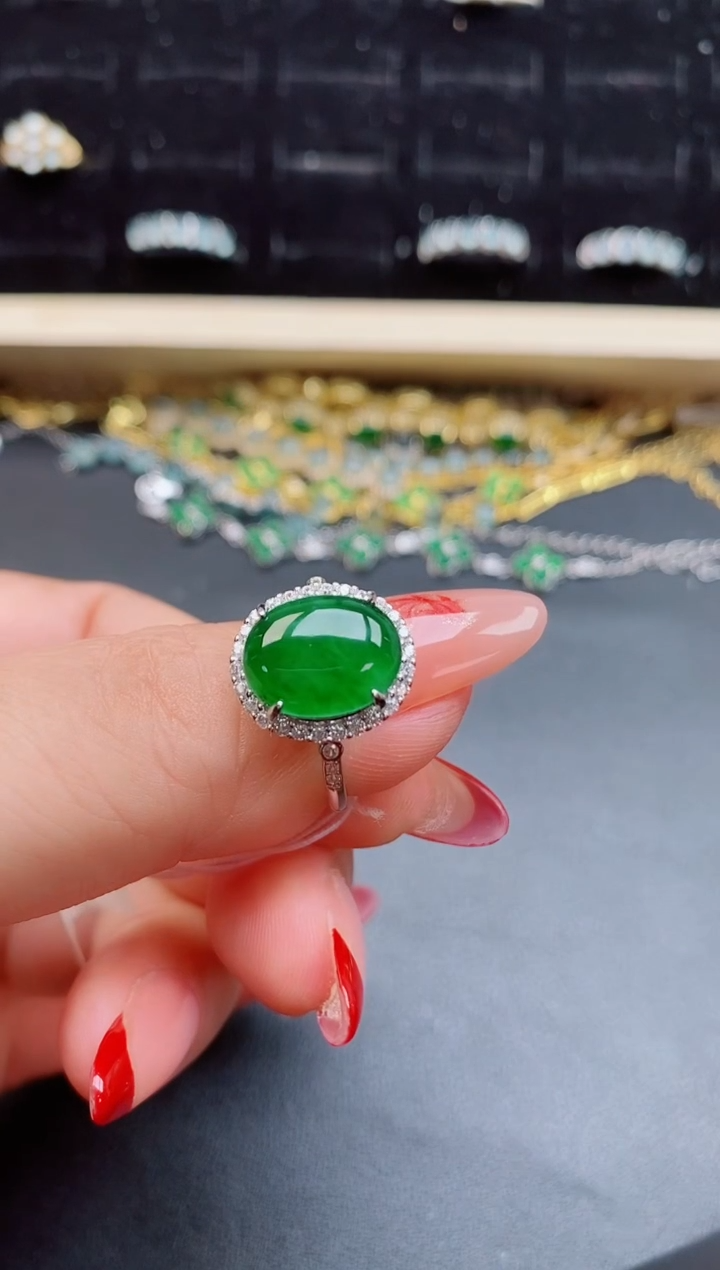 【闪购商品】翡翠戒指银S925镶嵌5080850