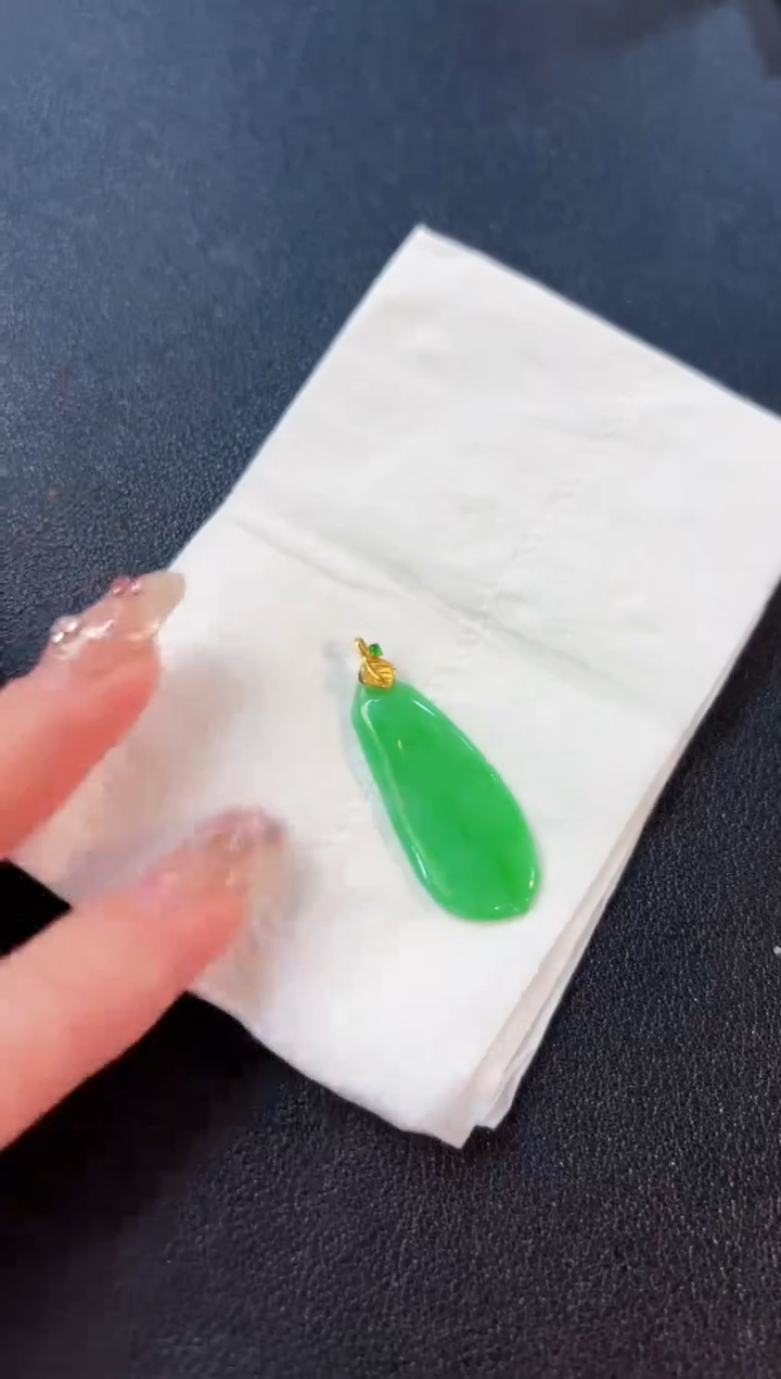 【闪购商品】翡翠颈饰18K金镶嵌缅料A货/支持复检/一件