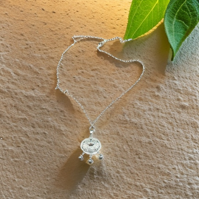 实心精品项链  银饰品宝宝平安锁项链4.5g（无礼盒）011