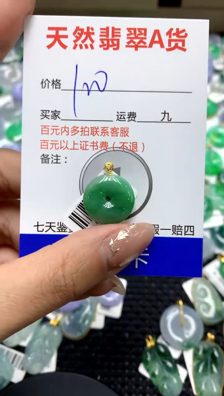 【闪购商品】翡翠颈饰18K金镶嵌1111111111