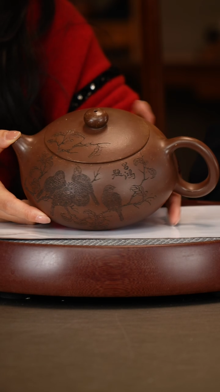 【闪购商品】紫砂茶壶【李霓】紫玉金砂 大西施 1000cc