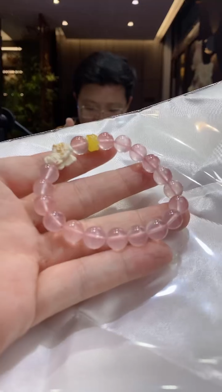 【闪购商品】水晶手串未镶嵌粉水晶手串