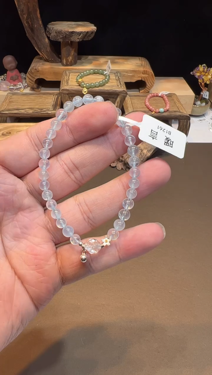 未镶嵌手链海蓝宝石手饰@@B1261