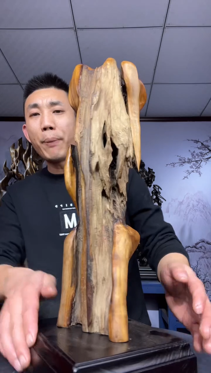 金丝楠木雕款寿*金丝楠木工艺品摆件