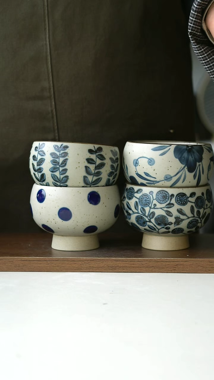 【闪购商品】陶瓷蛋杯4只装4色@4-2@