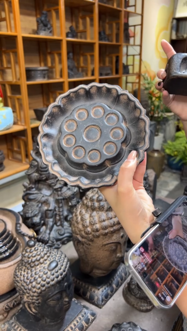 陶土【火山泥】莲蓬壶承