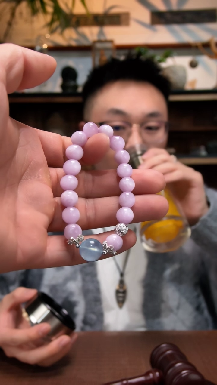 未镶嵌锂辉石手串紫锂辉手串NX