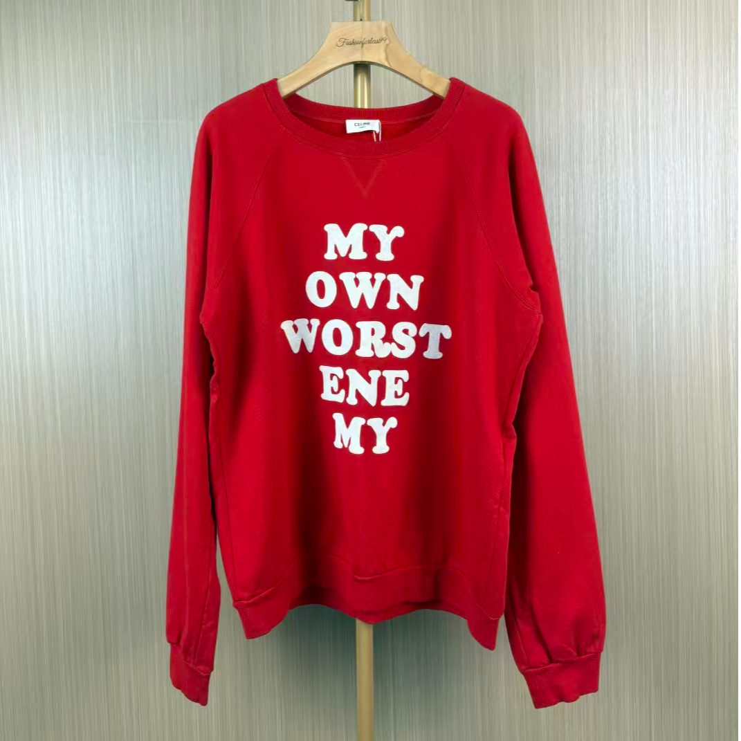 99新 Celine/思琳 红色字母图案卫衣 L 18584205