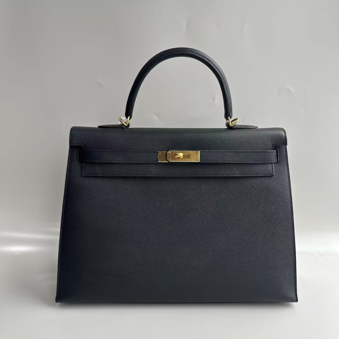 95新 Hermes/爱马仕 kelly35 黑金 e皮 A刻
