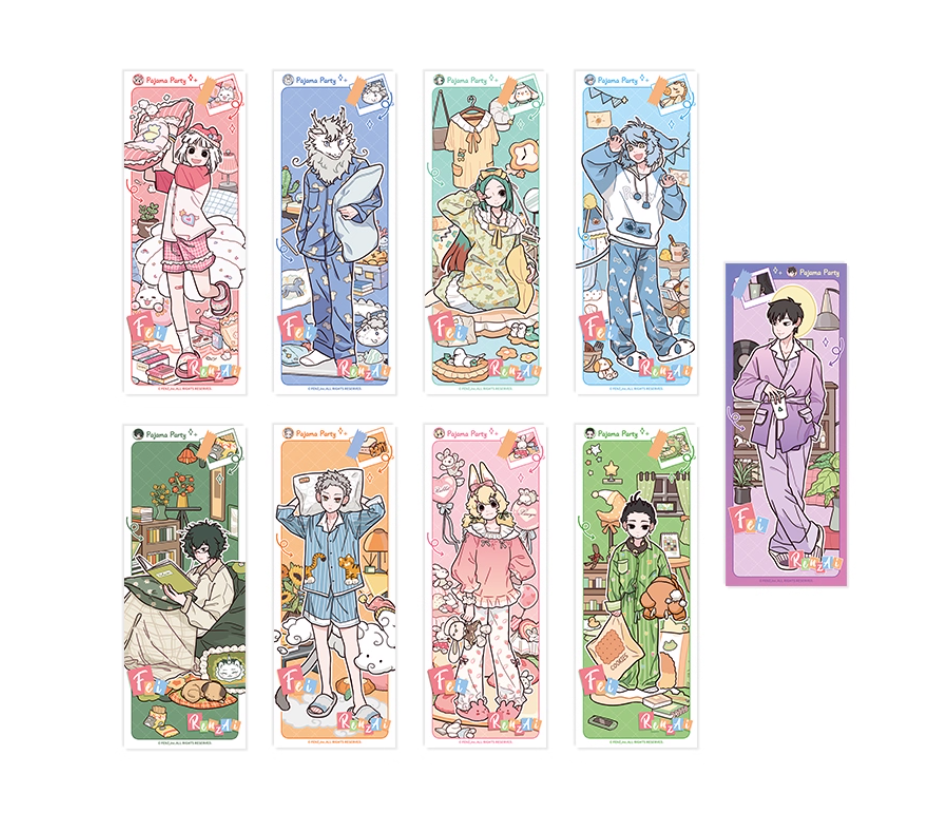 非人哉x睡衣派对镭射票【直播帮拆】动漫周边角色素面镭射收藏卡牌