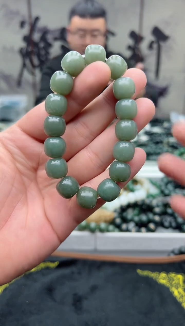 【闪购商品】和田玉手串未镶嵌且末天空蓝14