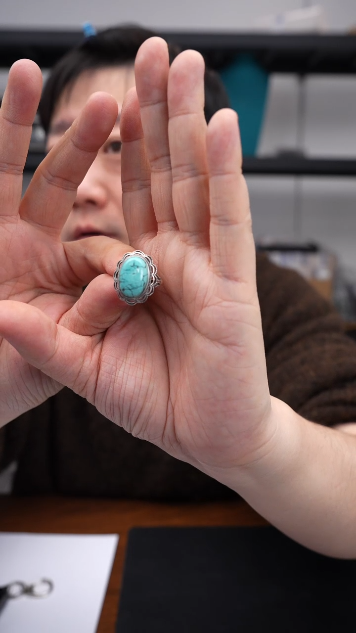 未镶嵌绿松石戒指1222DL073戒指