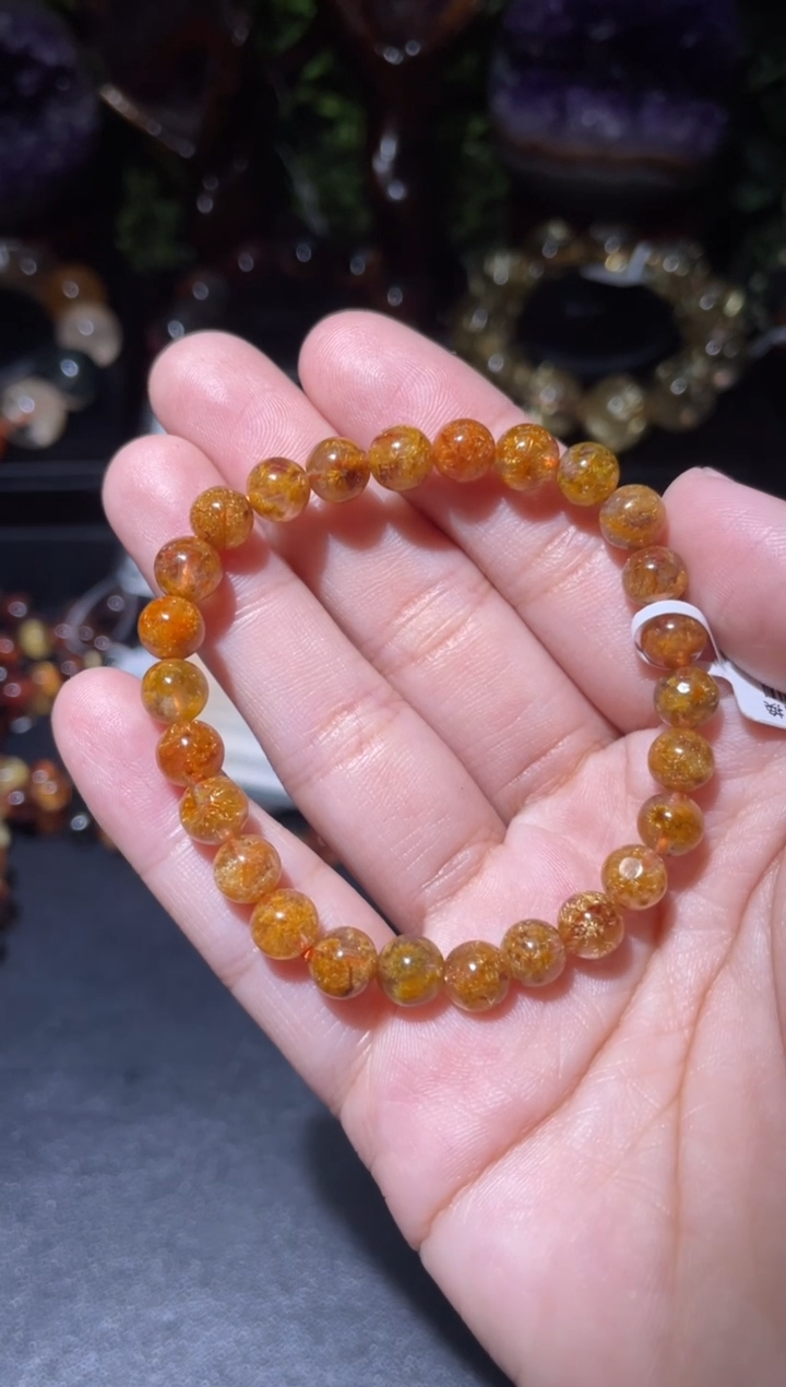 【闪购商品】水晶手链未镶嵌钛晶花7mm-144