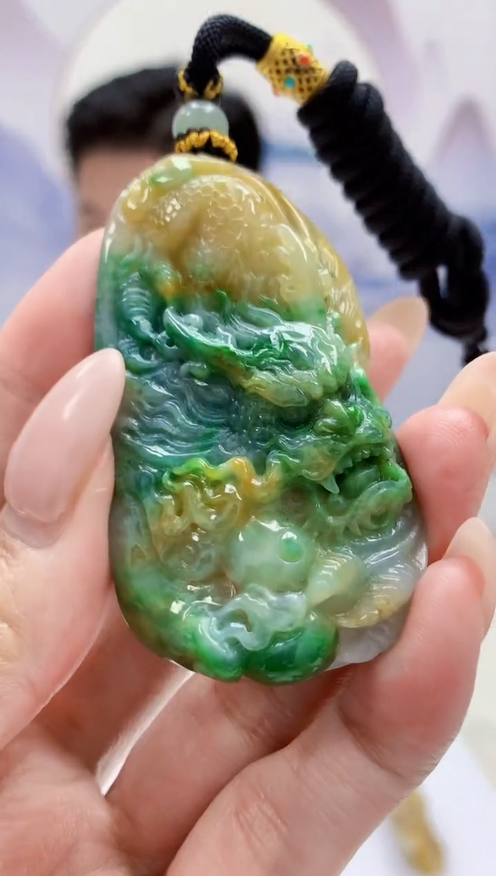 定制翡翠未镶嵌4917MM-毛货挂件102