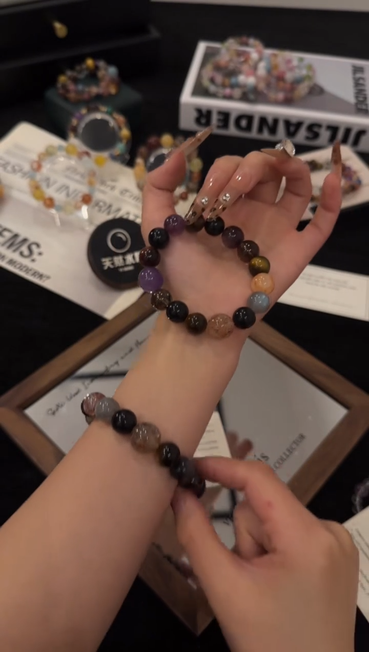 未镶嵌手链水晶美拉德多宝x2676