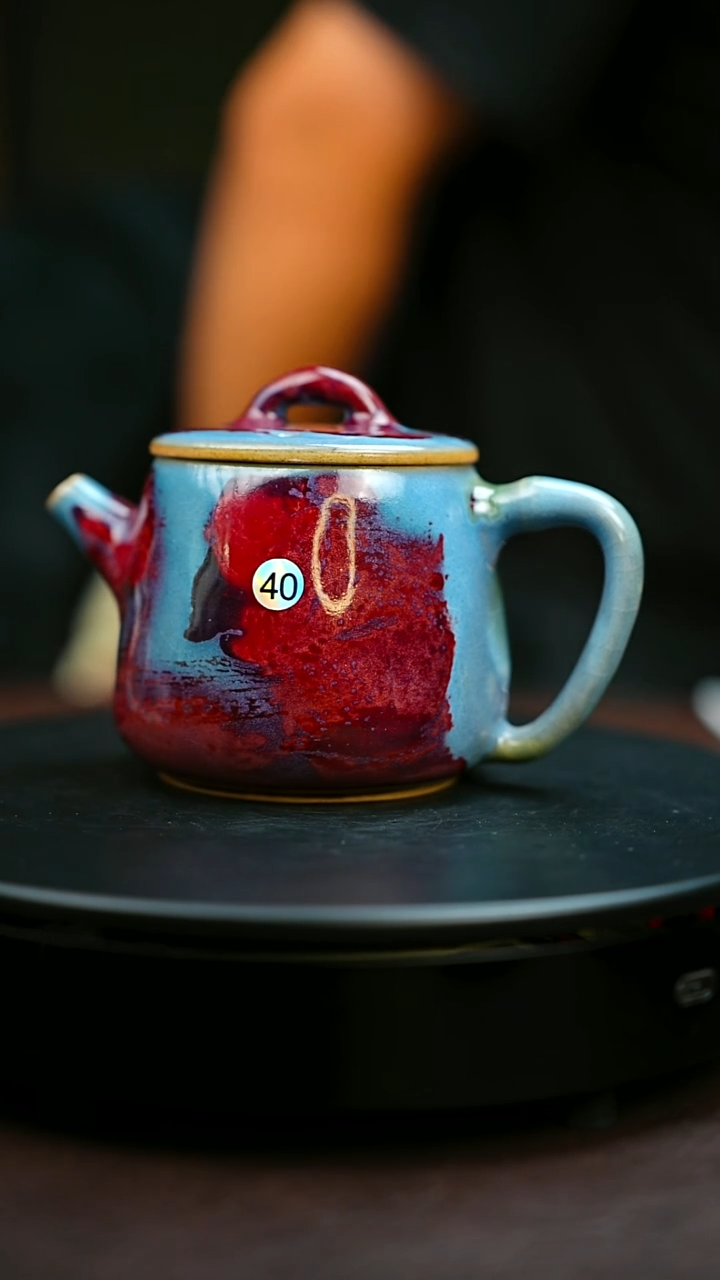 40#原矿钧瓷炉钧釉高石瓢壶