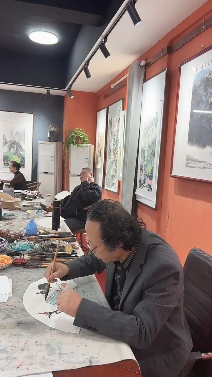 国画李火庆/国画/扇子