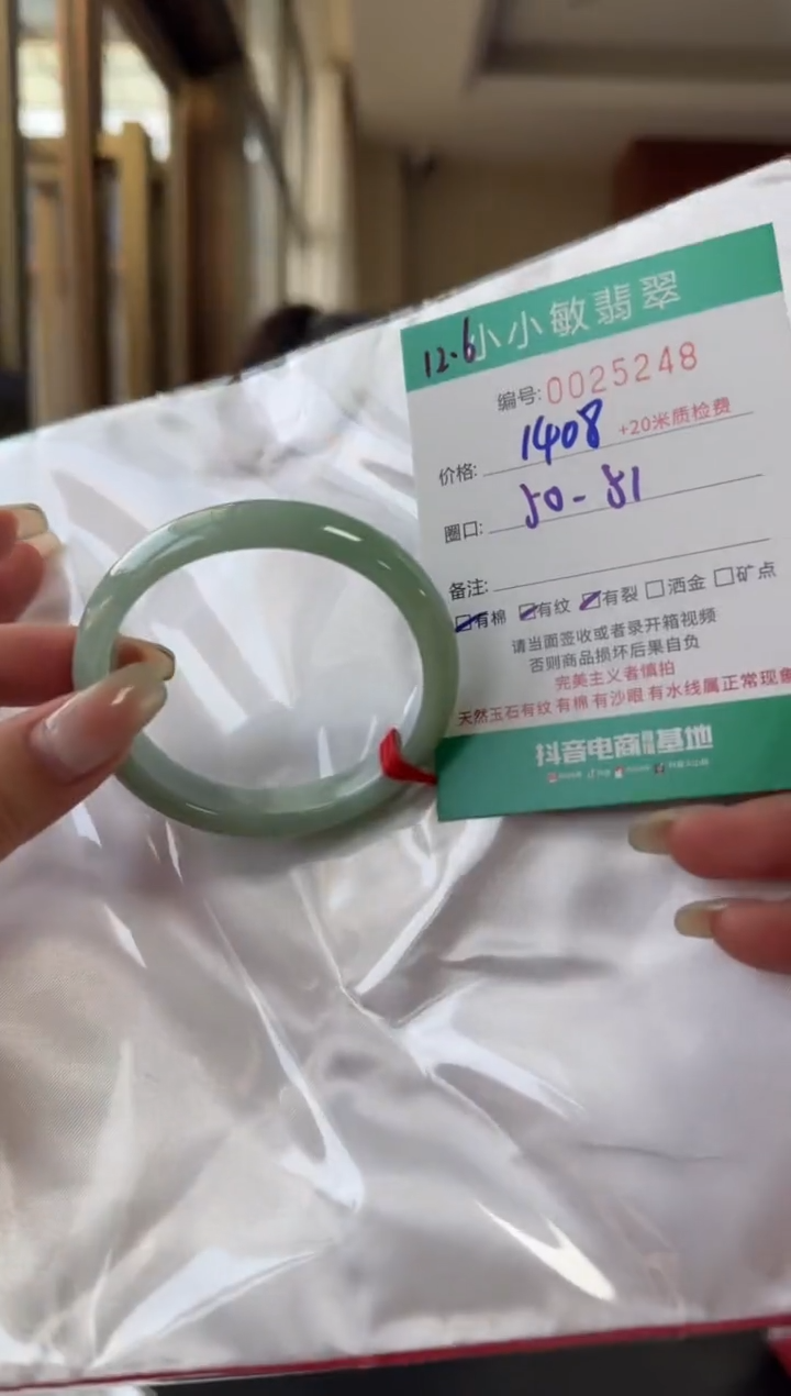 未镶嵌手镯翡翠A货手镯/微瑕