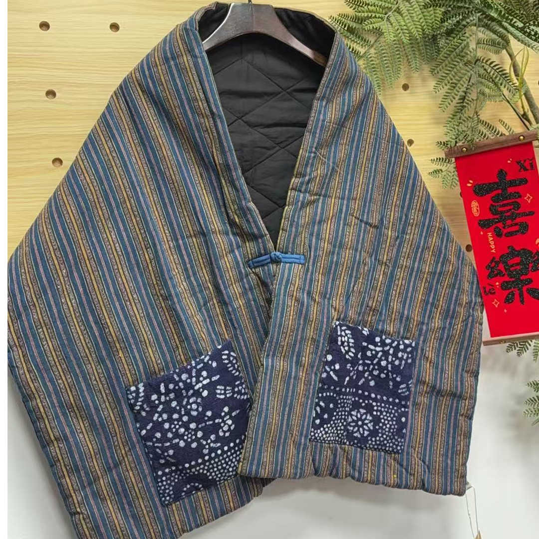 桑在云间 一己扣棉披肩