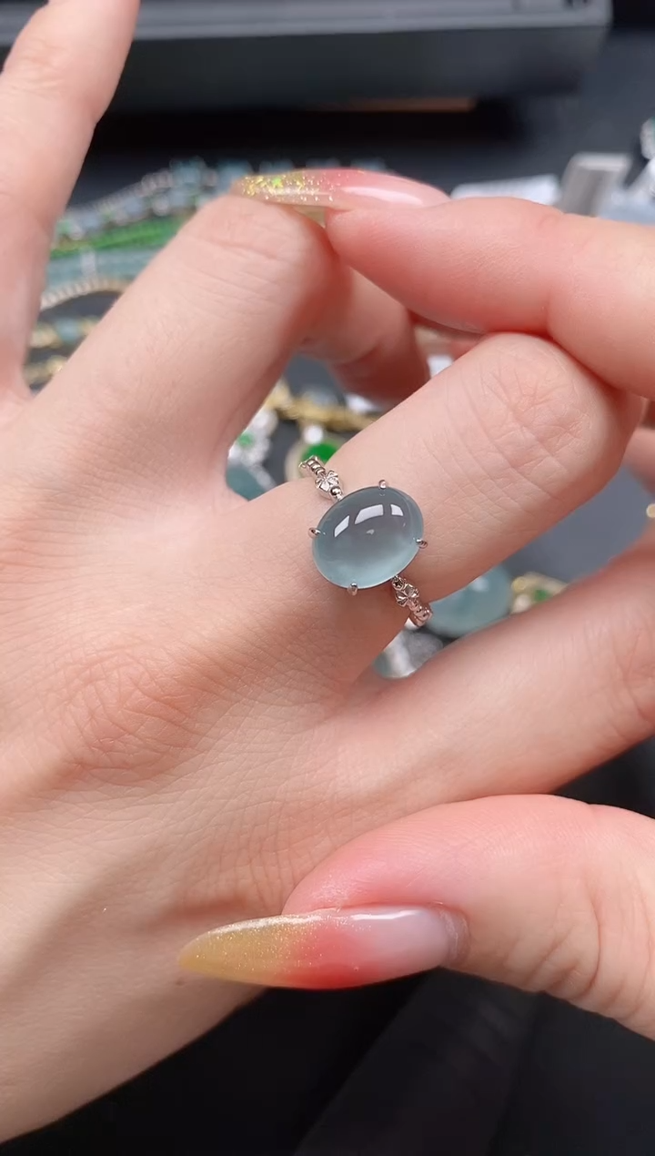 银S925镶嵌戒指翡翠1111