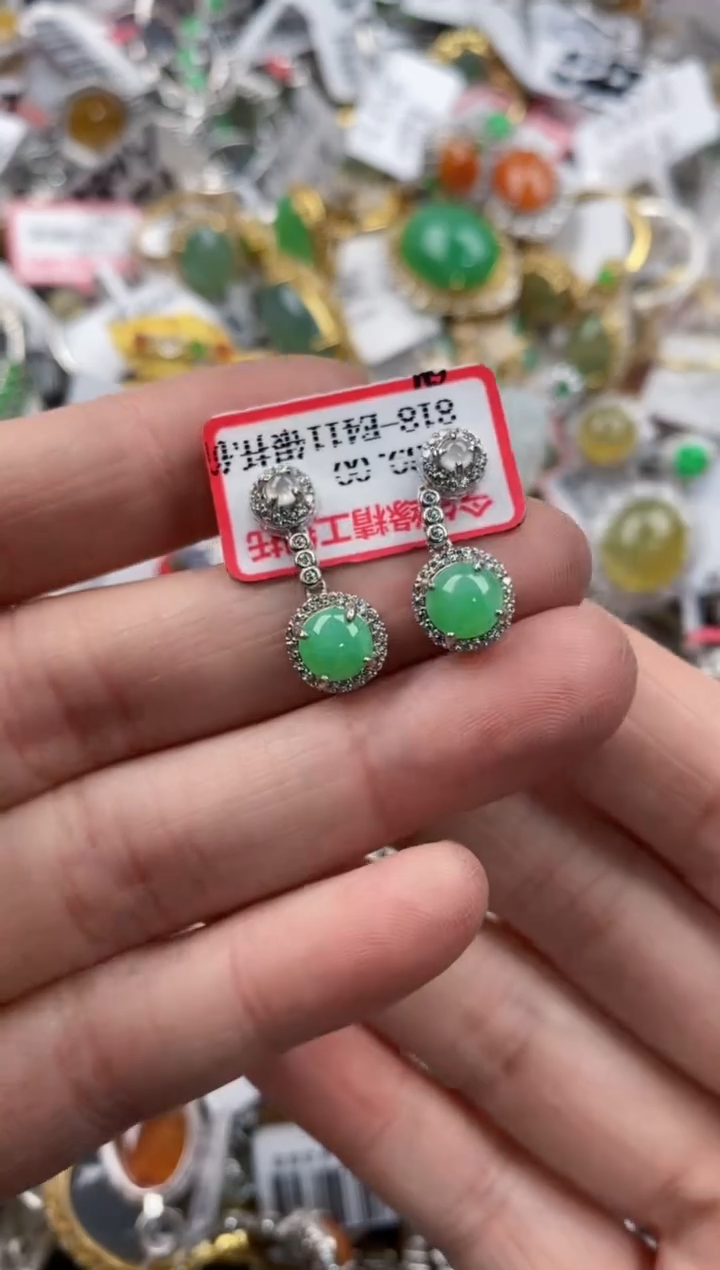 银S925镶嵌戒指翡翠1010    4