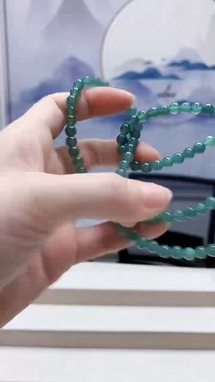 未镶嵌定制翡翠4917ry-毛货珠链34