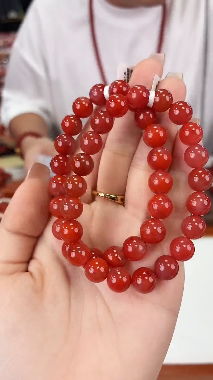 南红玛瑙冰飘手串9+未镶嵌（多样式发其一）