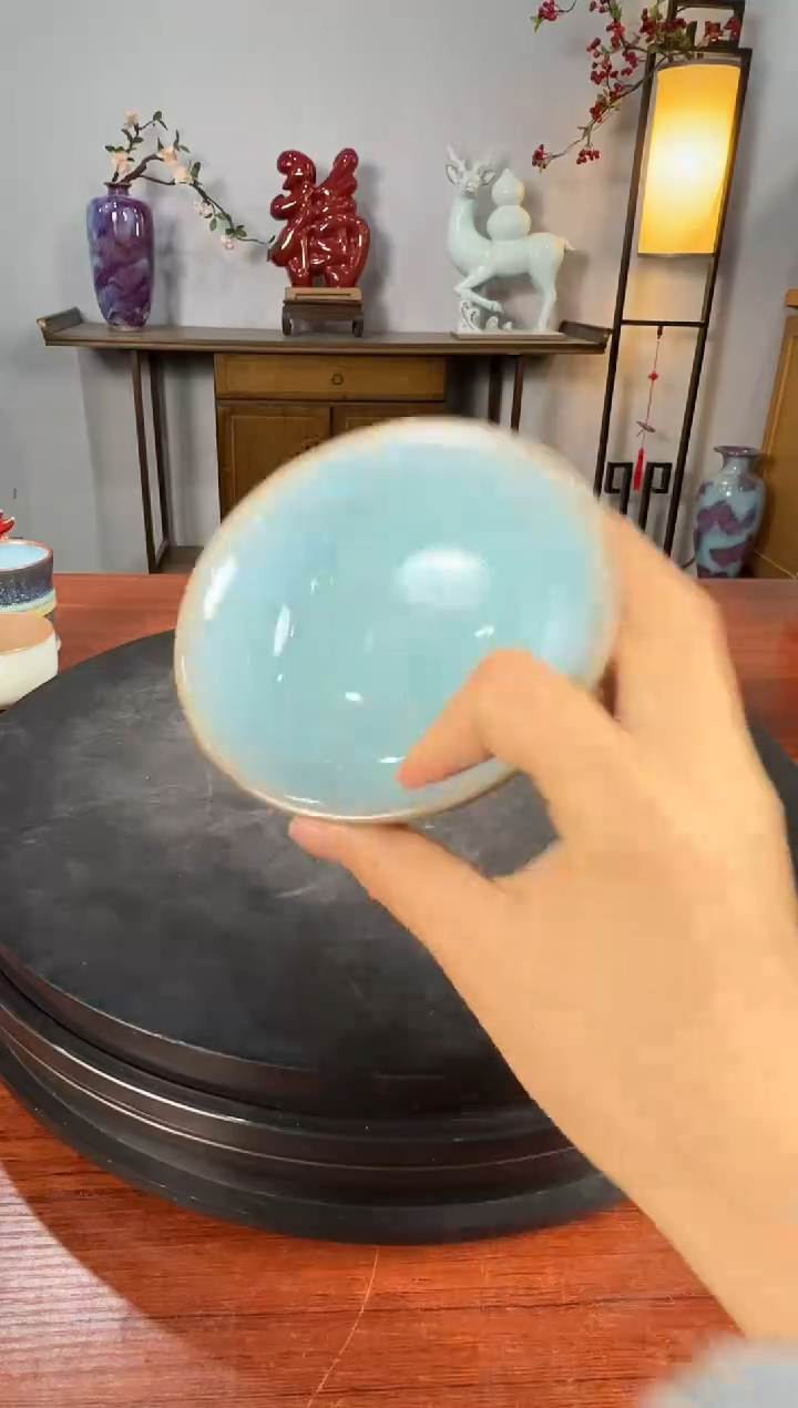 【闪购商品】摆件大宋官窑钧瓷仰钟碗