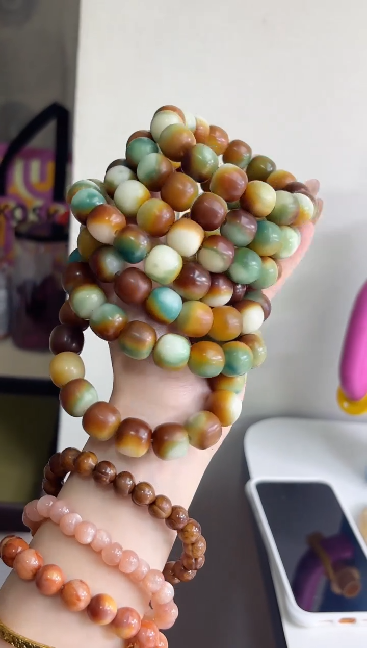 手串菩提根/象牙果沐l77敦煌干磨桶珠13*14mm手串