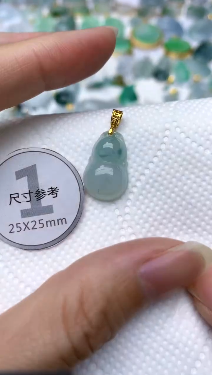 颈饰银S925镶嵌翡翠天然A货翡翠