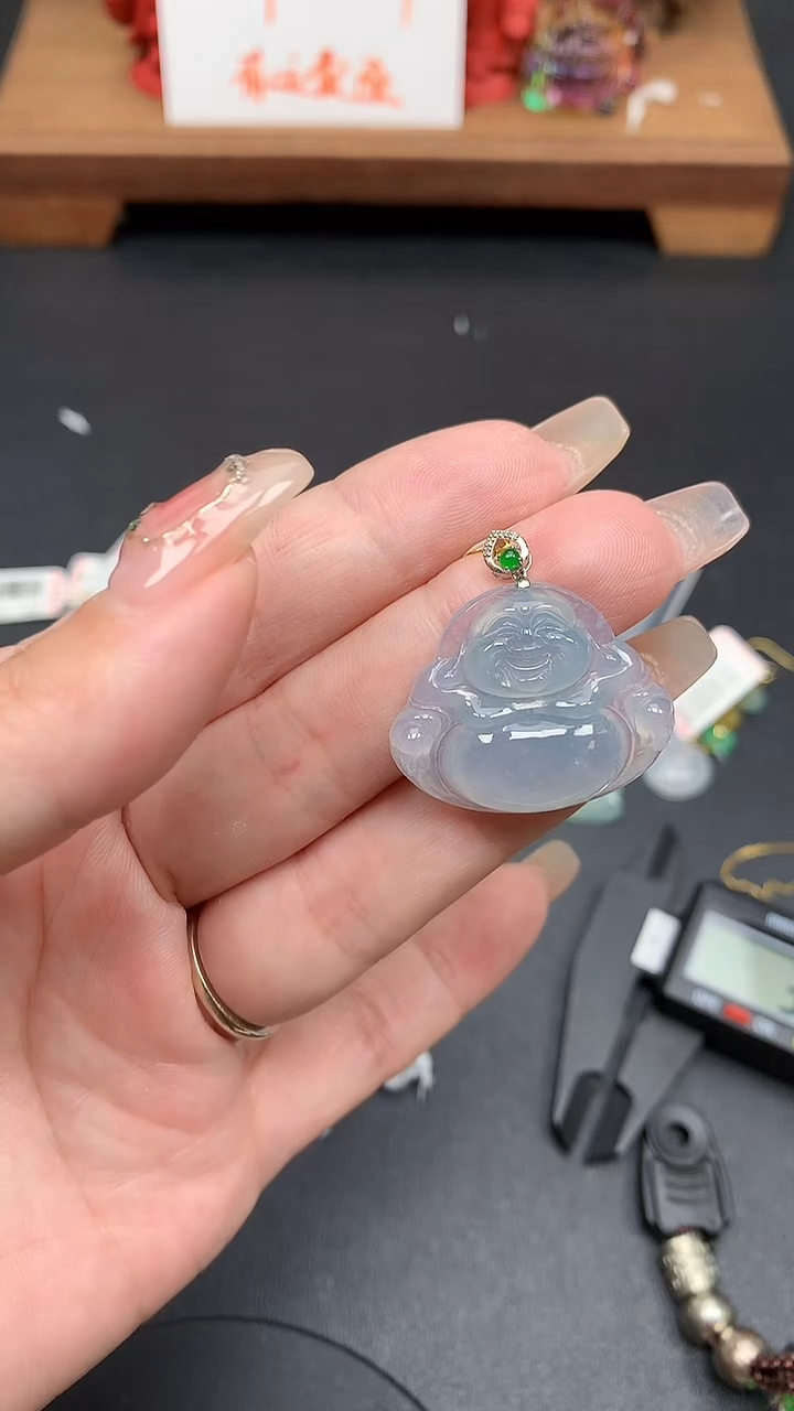 【闪购商品】翡翠吊坠(不含链)18K金镶嵌MS156102