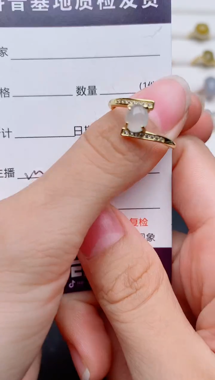 银S925镶嵌戒指翡翠1