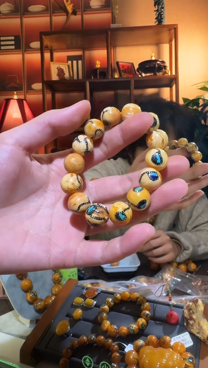 蜜蜡颈饰未镶嵌2376天然蜜蜡珠宝奇石