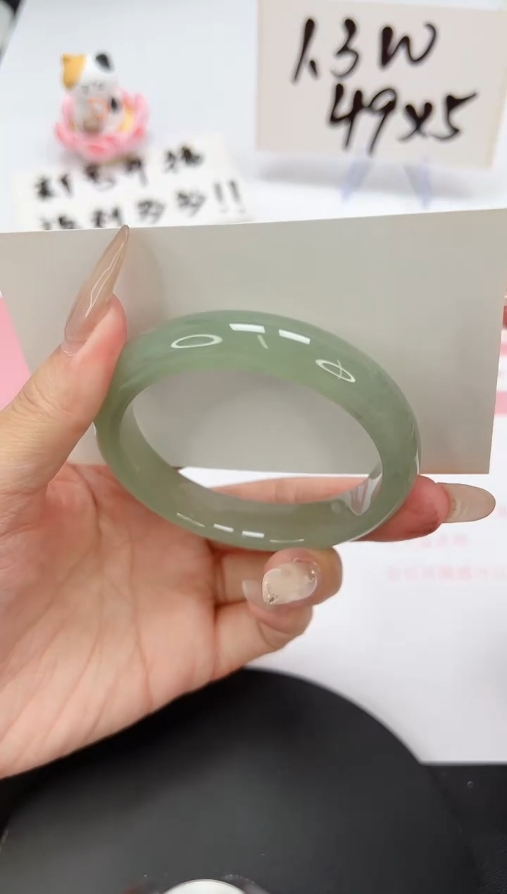 【闪购商品】石英质玉手镯未镶嵌A185-54.3