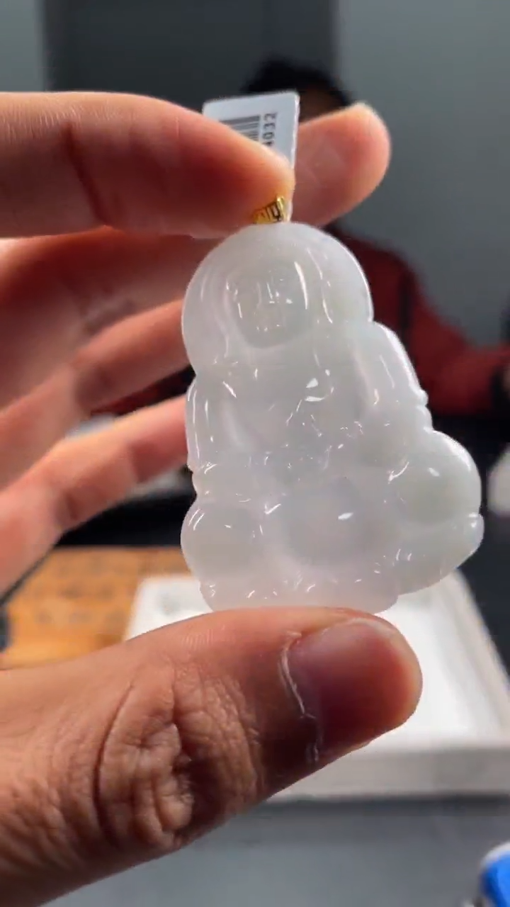 【闪购商品】翡翠颈饰18K金镶嵌缅甸A货翡翠