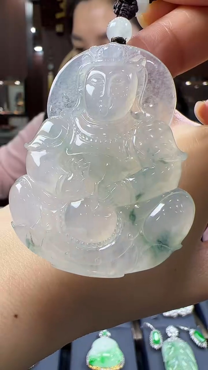 【闪购商品】翡翠挂件未镶嵌观音