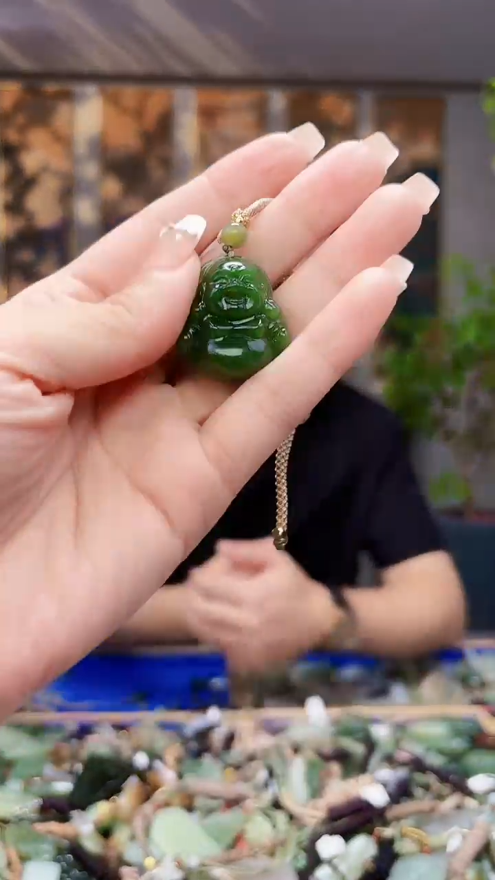 和田玉未镶嵌挂件拍一发一