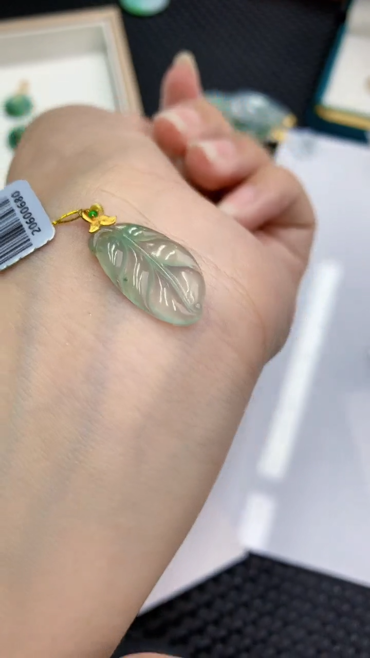 【闪购商品】翡翠颈饰18K金镶嵌            8