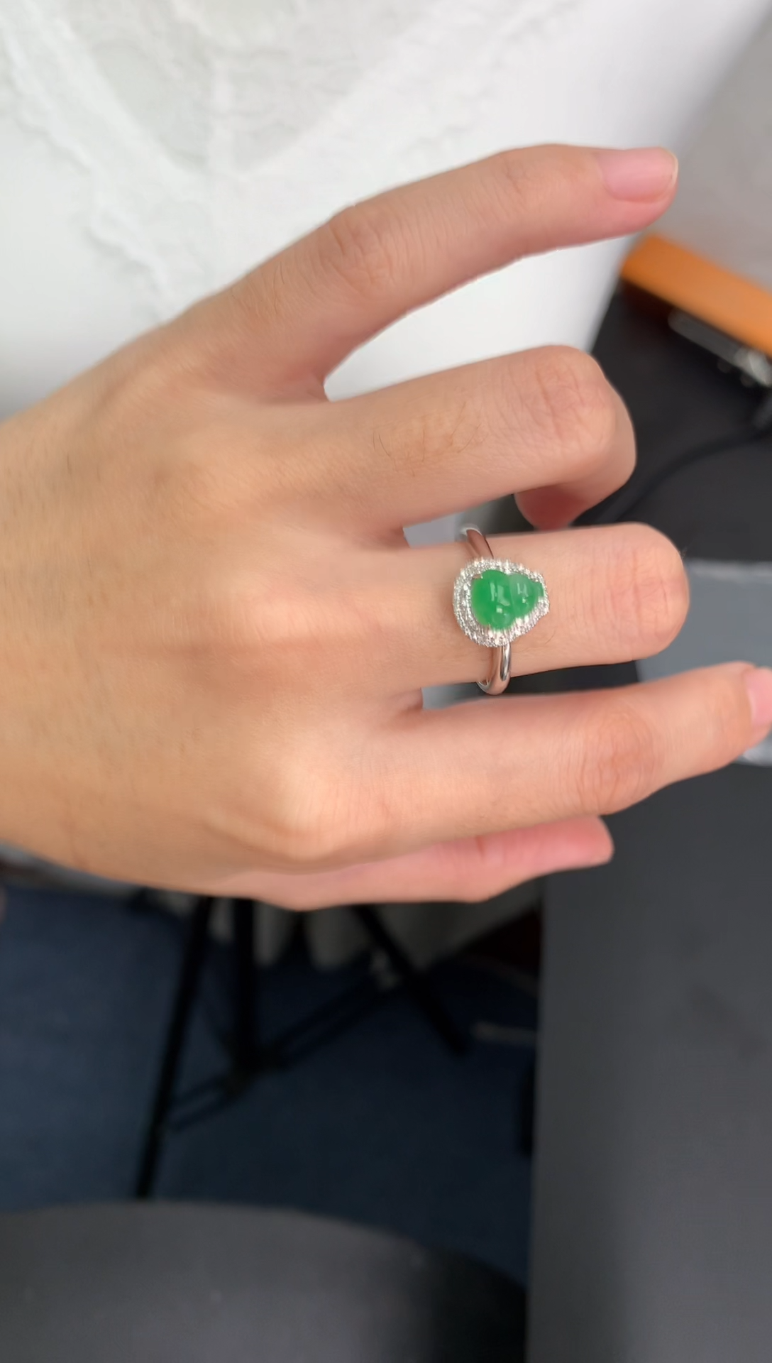 【闪购商品】定制翡翠18K金镶嵌模式推广期24小时鉴赏期