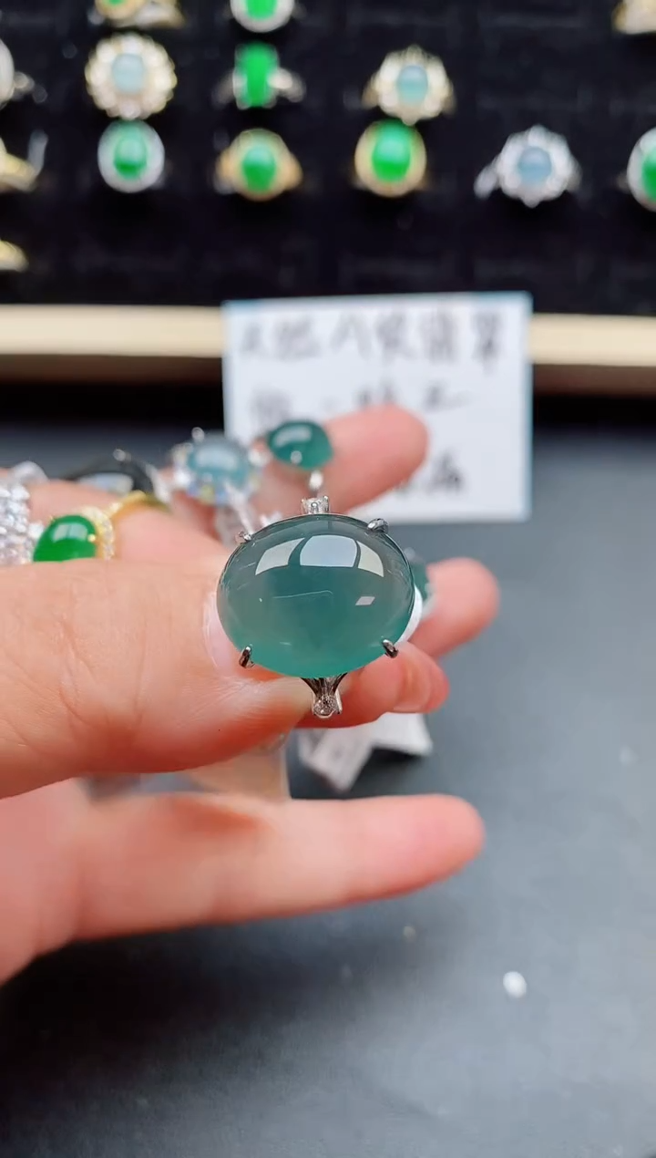 【闪购商品】翡翠戒指银S925镶嵌50800