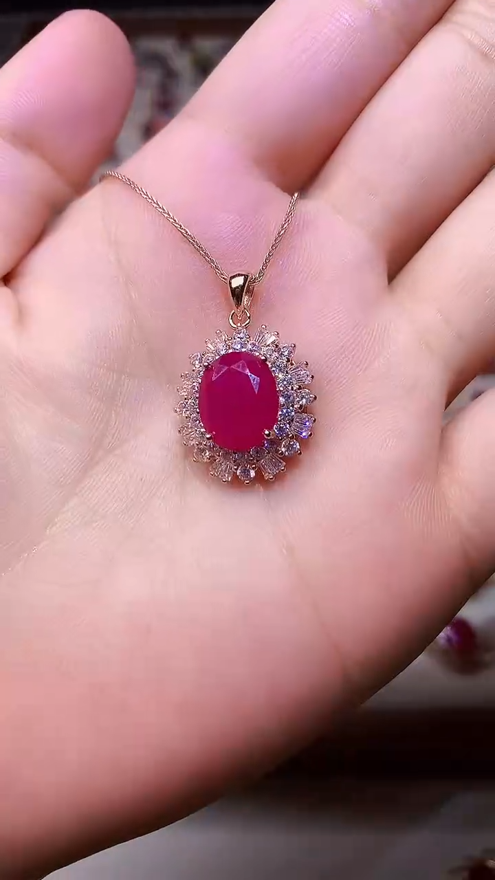 【闪购商品】红宝石颈饰银S925镶嵌000