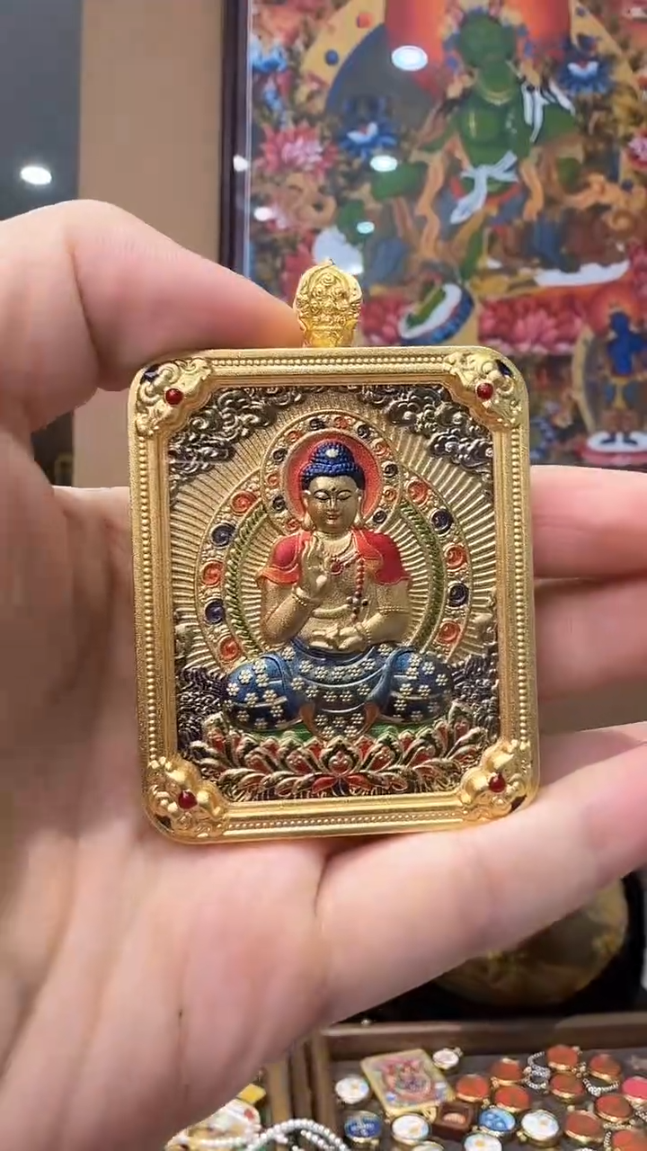 吊坠释迦摩尼-纯手绘唐卡