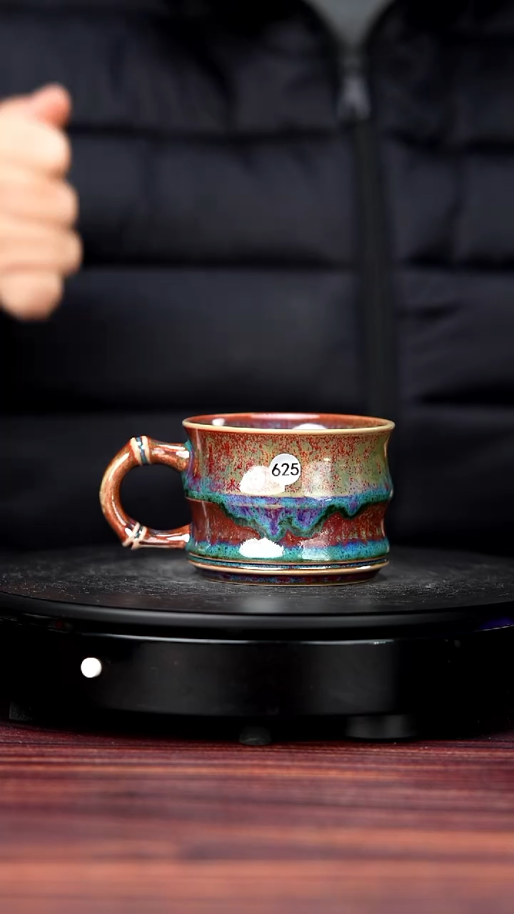 杯子瓷625#李盼龙一级品原矿钧瓷马克杯