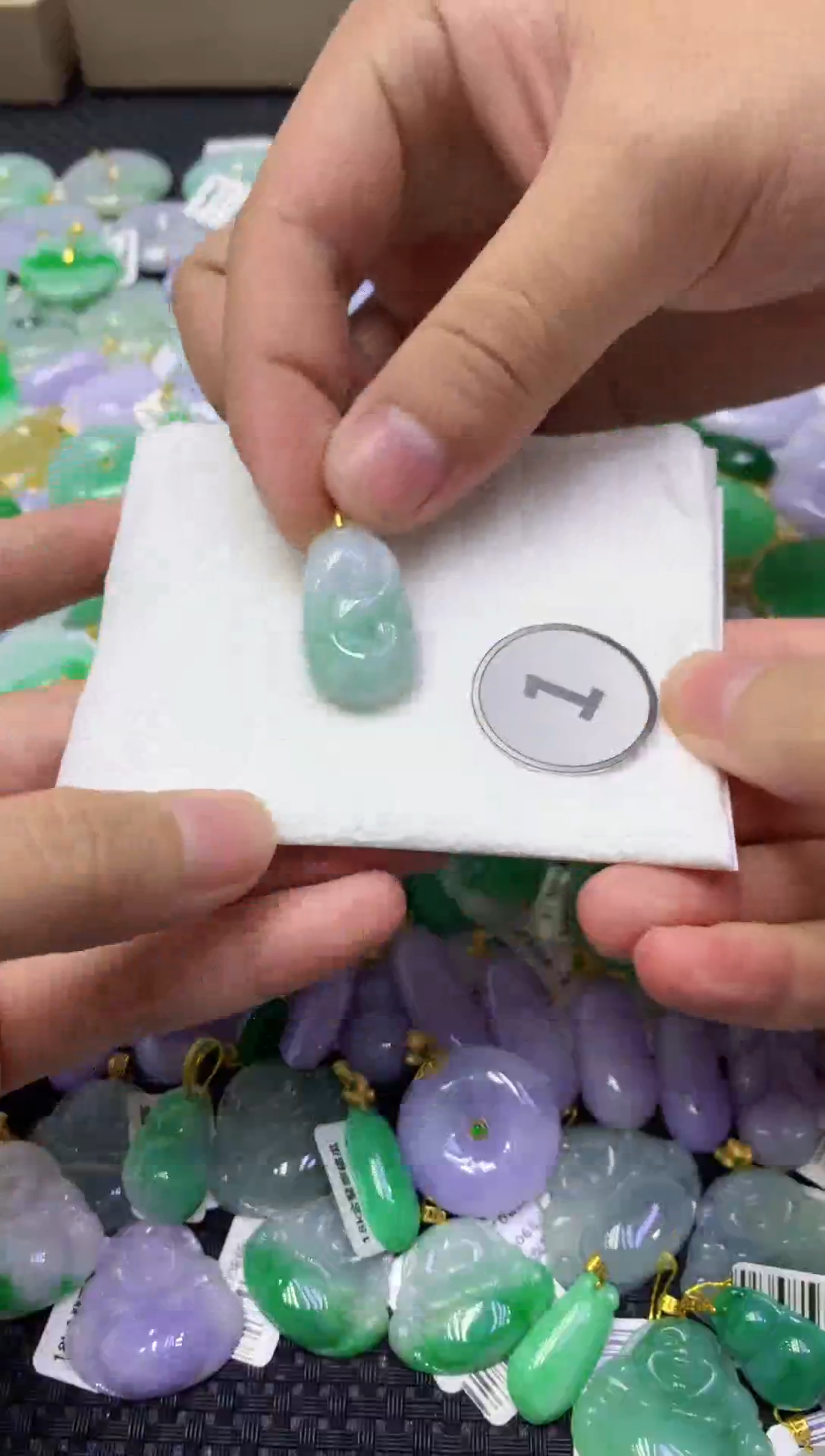 颈饰未镶嵌翡翠天然缅甸翡翠A货