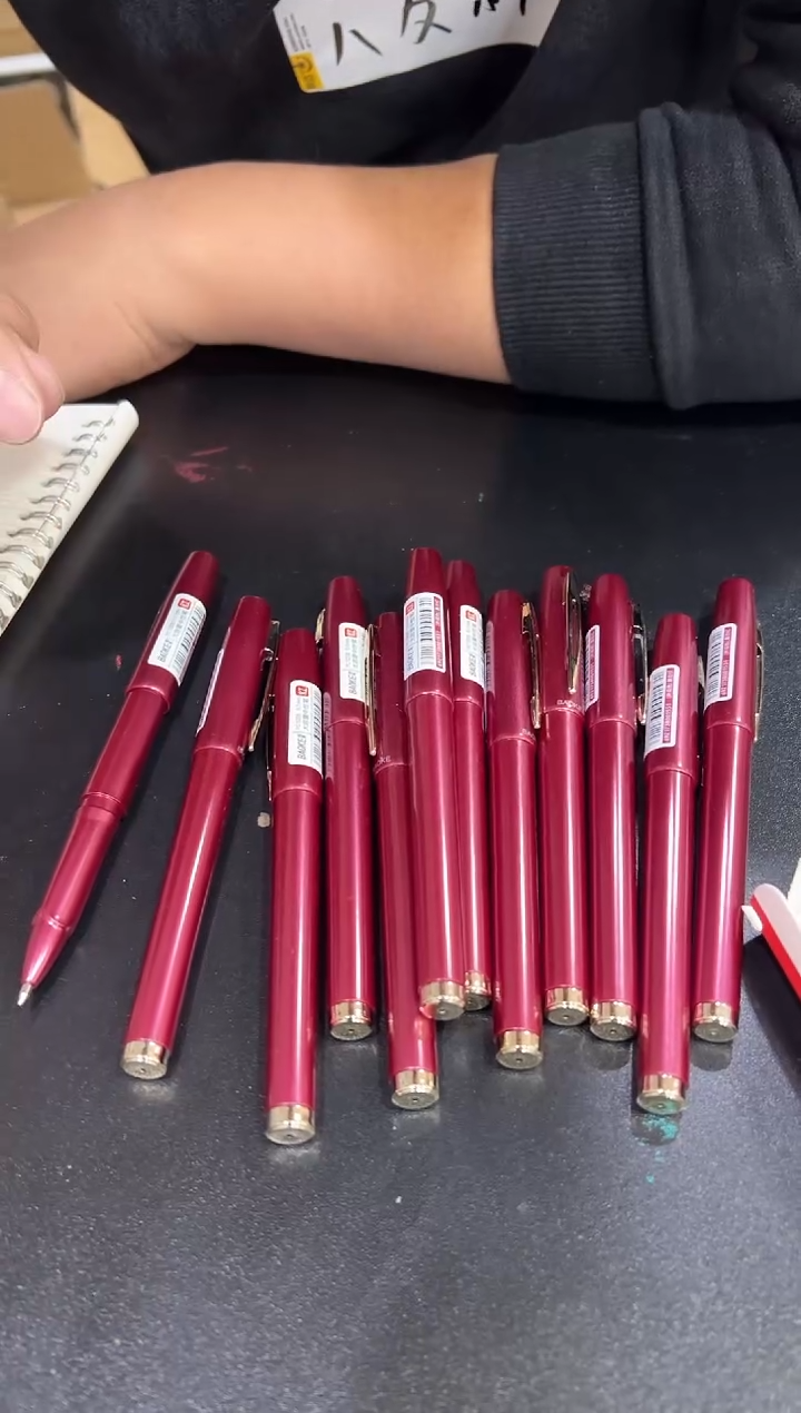宝克5208红色中性笔12支