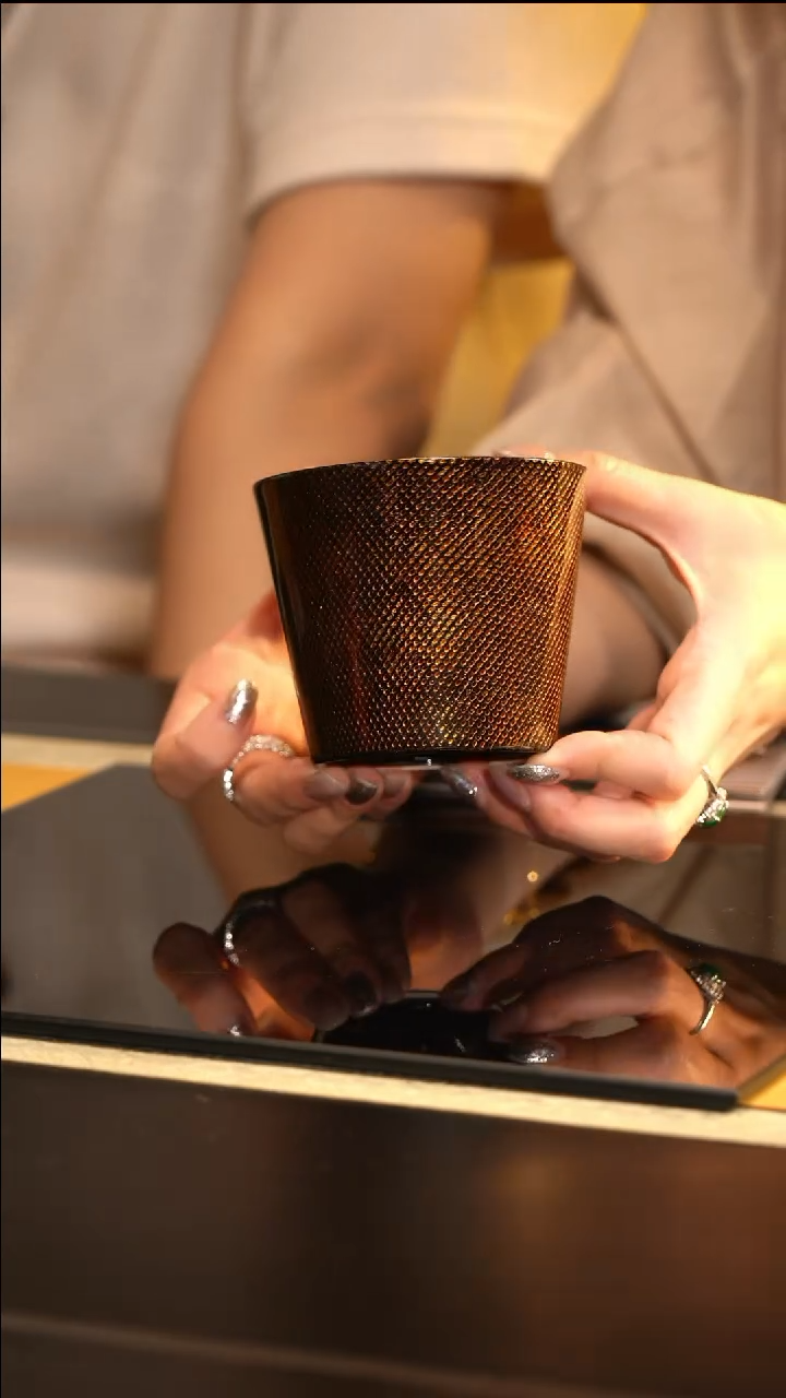 F沈绍安大漆黑金咖啡杯